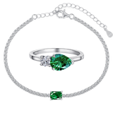 Pineville Ring + Glenwood Armband | 925 Silber - Set