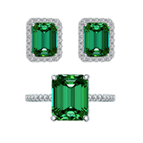 Emerald Bay Ring + Greenfield Ohrring | 925 Silber - Set