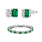 Aspen Ring + Sankt Moritz Ohrring | 925 Silber - Set