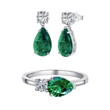 Pineville Ring + Gatlinburg Ohrring | 925 Silber - Set