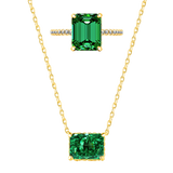 Emerald Bay Ring + Maplewood Kette | 925 Silber - Set