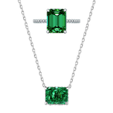 Emerald Bay Ring + Maplewood Kette | 925 Silber - Set