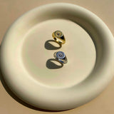 Dune Dance Ring + Sunlit Waves Ohrring | 925 Silber - Set