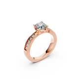 Verlobungsring LA0115 · 0,30 + 0,21 ct. Labordiamant im Brillant-Schliff – Rotgold, Ansicht 1
