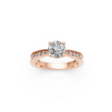 Verlobungsring LA0115 · 0,30 + 0,21 ct. Labordiamant im Brillant-Schliff – Rotgold, Ansicht 3