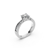 Verlobungsring LA0115 · 0,30 + 0,21 ct. Labordiamant im Brillant-Schliff – Weißgold oder Platin, Ansicht 1