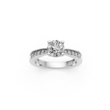 Verlobungsring LA0115 · 1,00 + 0,21 ct. Labordiamant im Brillant-Schliff – Weißgold oder Platin, Ansicht 3