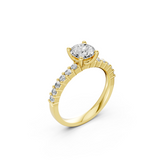Verlobungsring LA0116 · 0,30 + 0,28 ct. Labordiamant im Brillant-Schliff – Gelbgold, Ansicht 1
