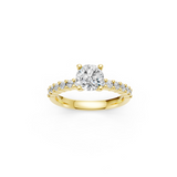 Verlobungsring LA0116 · 0,30 + 0,28 ct. Labordiamant im Brillant-Schliff – Gelbgold, Ansicht 3