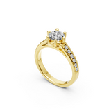 Verlobungsring LA0117 · 0,30 + 0,21 ct. Labordiamant im Brillant-Schliff – Gelbgold, Ansicht 2