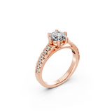 Verlobungsring LA0117 · 0,30 + 0,21 ct. Labordiamant im Brillant-Schliff – Rotgold, Ansicht 1
