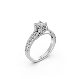 Verlobungsring LA0117 · 2,00 + 0,40 ct. Labordiamant im Brillant-Schliff – Weißgold oder Platin, Ansicht 1