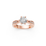 Verlobungsring LA0118 · 0,30 + 0,11 ct. Labordiamant im Brillant-Schliff – Rotgold, Ansicht 3