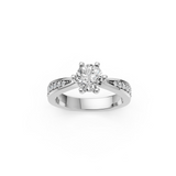Verlobungsring LA0118 · 0,30 + 0,11 ct. Labordiamant im Brillant-Schliff – Weißgold oder Platin, Ansicht 3