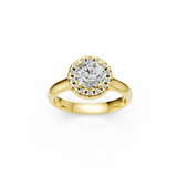 Verlobungsring LA0119 · 0,30 + 0,06 ct. Labordiamant im Brillant-Schliff – Gelbgold, Ansicht 3