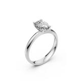 Verlobungsring LA0124 · 1,00 ct. Labordiamant im Oval-Schliff – Weißgold oder Platin, Ansicht 1