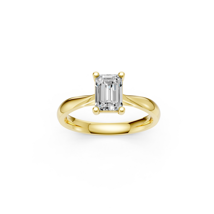 Verlobungsring LA0125 · 1,00 ct. Labordiamant im Radiant-Schliff – Gelbgold, Ansicht 3