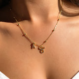 Pavia | Sternzeichen Kette 925 Silber + Buchstabe