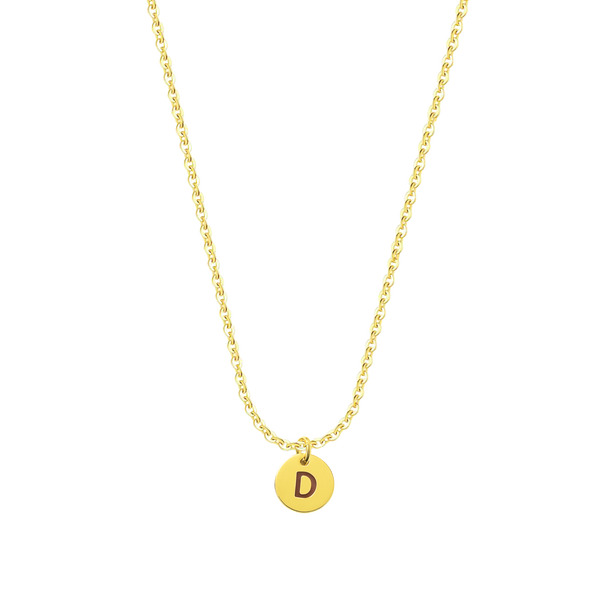Bellagio | Plättchen Kette mit Buchstabe 925 Silber