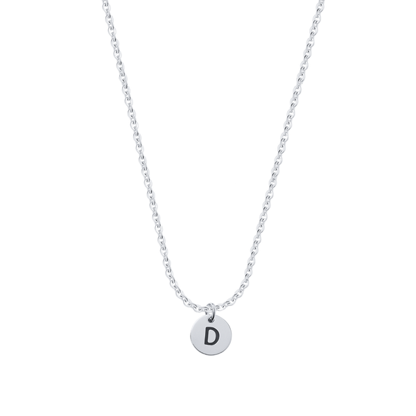Bellagio | Plättchen Kette mit Buchstabe 925 Silber