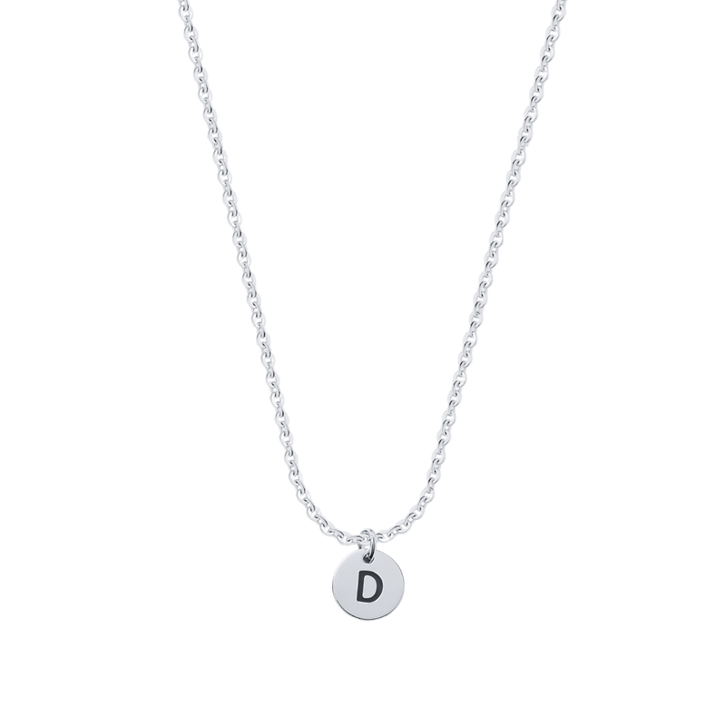 Bellagio | Plättchen Kette mit Buchstabe 925 Silber