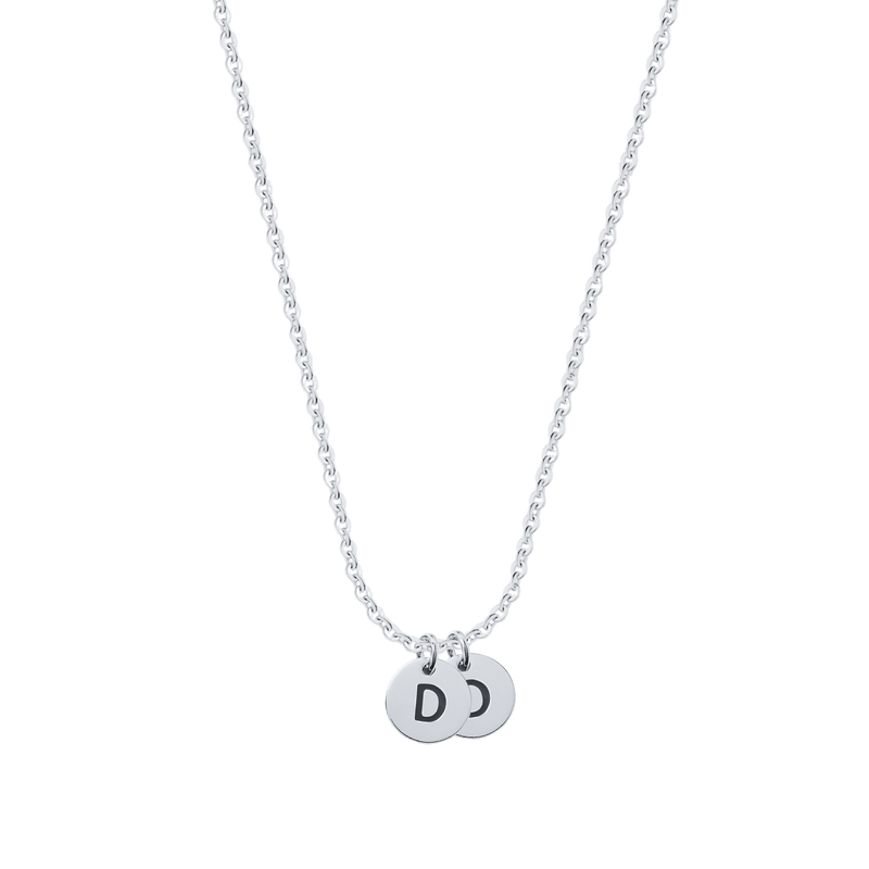 Bellagio | Plättchen Kette mit Buchstabe 925 Silber