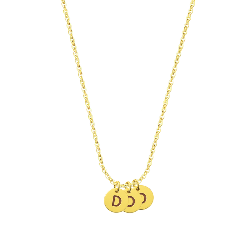 Bellagio | Plättchen Kette mit Buchstabe 925 Silber