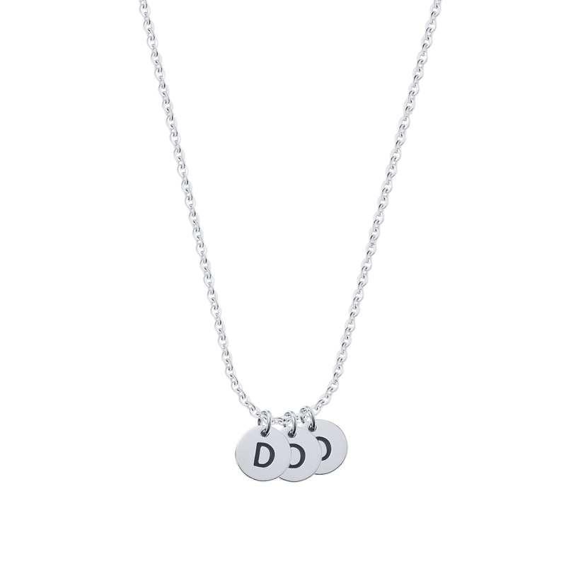 Bellagio | Plättchen Kette mit Buchstabe 925 Silber