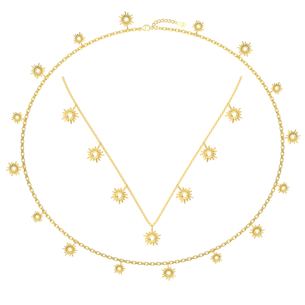 Tidal Treasure Kette + Tidal Treasure Bauchkette | 925 Silber - Set
