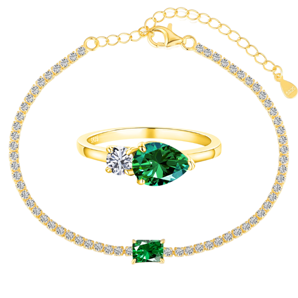Pineville Ring + Glenwood Armband | 925 Silber - Set