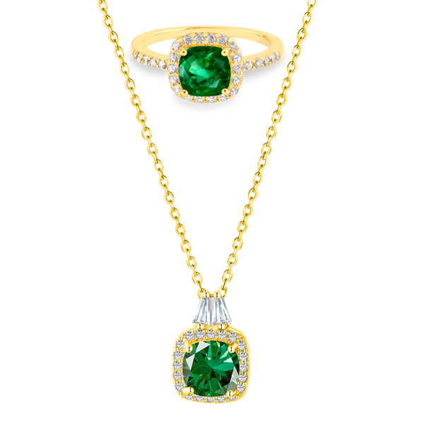 Evergreen Ring + Wintergreen Kette | 925 Silber - Set