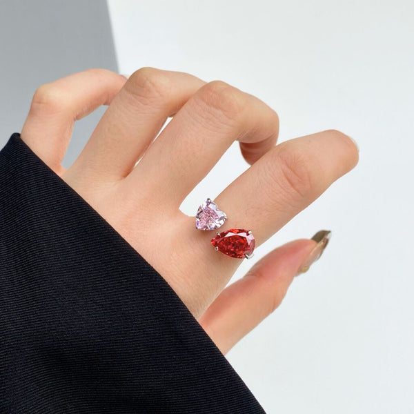 Lille | Ring 925 Silber - Berry Rose