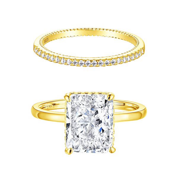 Portofino Ring + Nizza Ring | 925 Silber - Set Gold