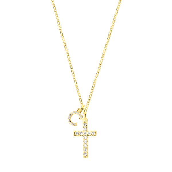 Argos 2.0 Cross Necklace 925 Silver Letter