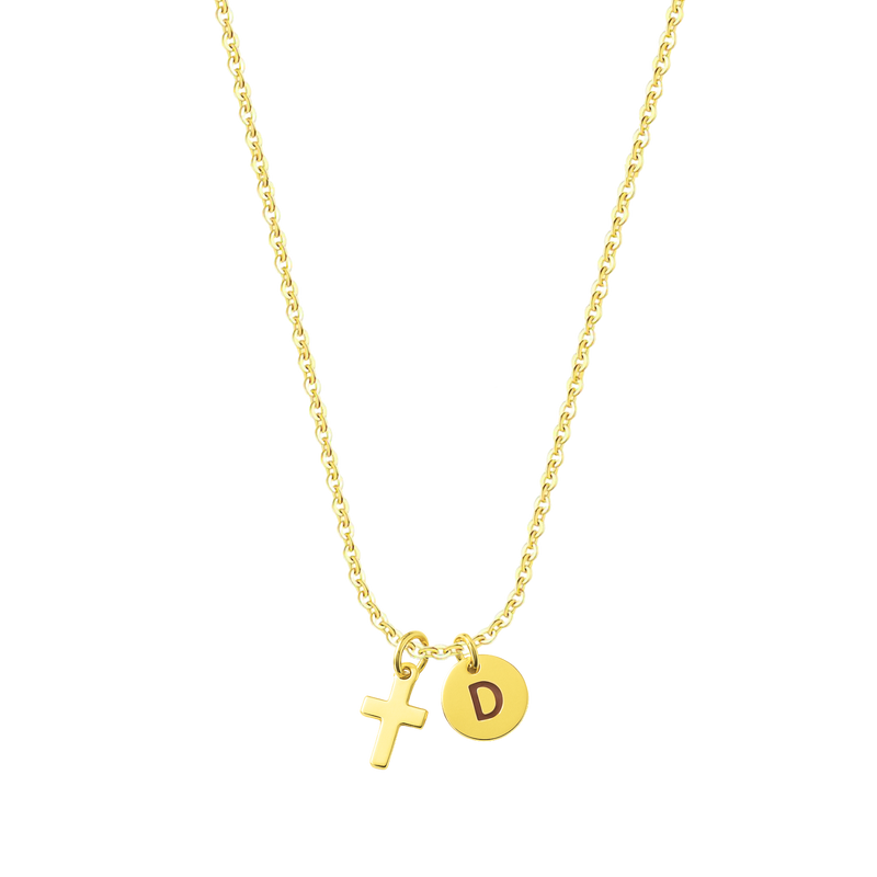 Argos 2.0 | Cross Necklace 925 Silver + Letter