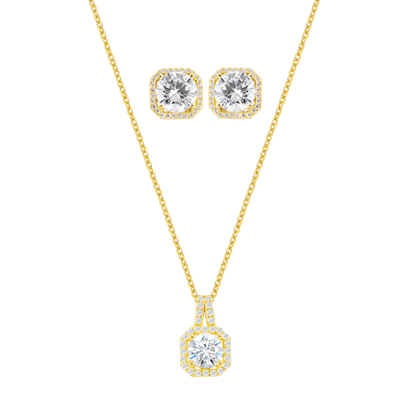Athen Ohrring + Almada Kette | 925 Silber - Set