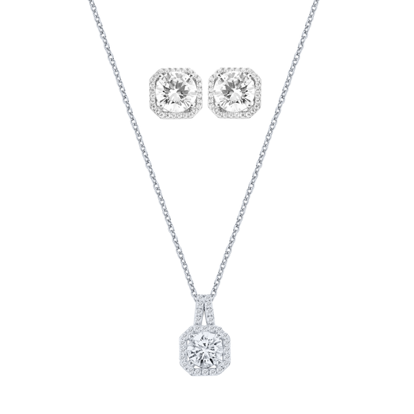 Athen Ohrring + Almada Kette | 925 Silber - Set