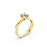Verlobungsring LA0112 · 1,00 ct. Labordiamant im Brillant-Schliff – Gelbgold, Ansicht 1
