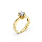 Verlobungsring LA0113 · 1,00 ct. Labordiamant im Brillant-Schliff – Gelbgold, Ansicht 1