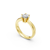 Verlobungsring LA0113 · 0,70 ct. Labordiamant im Brillant-Schliff – Gelbgold, Ansicht 2