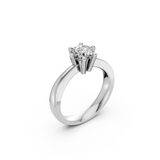 Verlobungsring LA0113 · 0,50 ct. Labordiamant im Brillant-Schliff – Weißgold oder Platin, Ansicht 1
