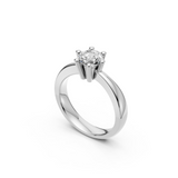 Verlobungsring LA0113 · 0,50 ct. Labordiamant im Brillant-Schliff – Weißgold oder Platin, Ansicht 2