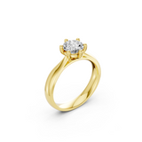 Verlobungsring LA0114 · 0,70 ct. Labordiamant im Brillant-Schliff – Gelbgold, Ansicht 1