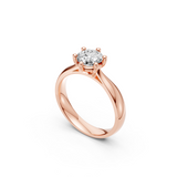 Verlobungsring LA0114 · 0,70 ct. Labordiamant im Brillant-Schliff – Rotgold, Ansicht 2