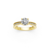 Verlobungsring LA0115 · 2,00 + 0,32 ct. Labordiamant im Brillant-Schliff – Gelbgold, Ansicht 3