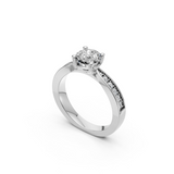 Verlobungsring LA0115 · 1,00 + 0,21 ct. Labordiamant im Brillant-Schliff – Weißgold oder Platin, Ansicht 2