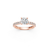 Verlobungsring LA0116 · 0,50 + 0,28 ct. Labordiamant im Brillant-Schliff – Rotgold, Ansicht 3