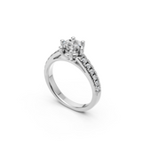 Verlobungsring LA0117 · 1,50 + 0,30 ct. Labordiamant im Brillant-Schliff – Weißgold oder Platin, Ansicht 2