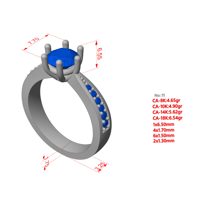 Größenveranschaulichung Silea | Brillant Verlobungsring