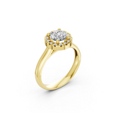 Verlobungsring LA0119 · 1,00 + 0,14 ct. Labordiamant im Brillant-Schliff – Gelbgold, Ansicht 1